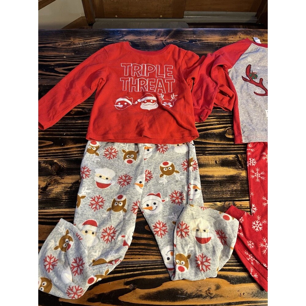 Toddler Boys 5T Christmas Pajama Bundle 2 Pc Carter’s Holiday Sleepwear Set - Picture 2 of 7